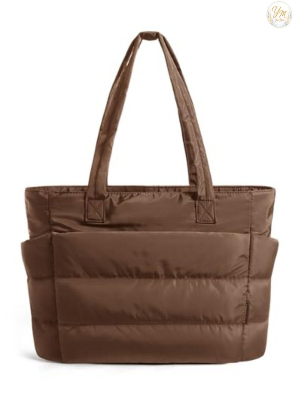 Puffy Tote Bag Lightweight Quilted Polyester Work Handbag